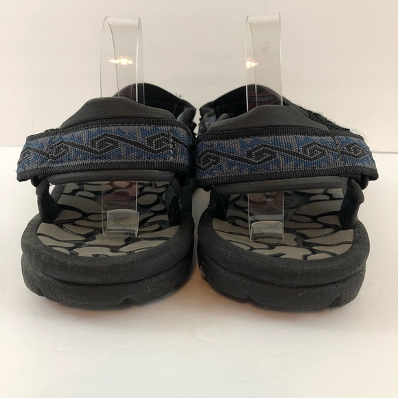 Teva Sandals Mens 13 Terrafi Original Universal Black Blue Spiral River Rubber - Picture 3 of 11